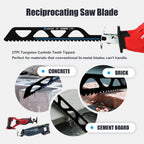 MUOZLOP 2TPI 15inch 5Pack Masonry Reciprocating Saw Blades