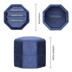 Velvet Ring Box, 3 Slots Jewelry Ring Gift Box Vintage Ring Holder