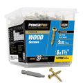 Exterior Wood Screws, #8 x 1-1/2in, 927 Pack, Bronze