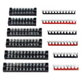 Terminal Block, 8/10/12 Circuit 25A Dual Row Screw Terminal Strip 6 Set