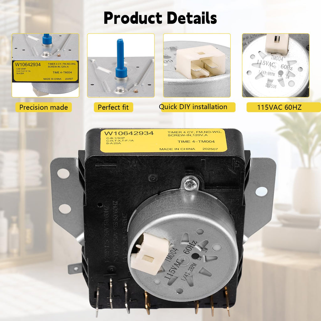 W10854240 W10642934 Dryer Timer for Whirlpool Washer Dryer Combo