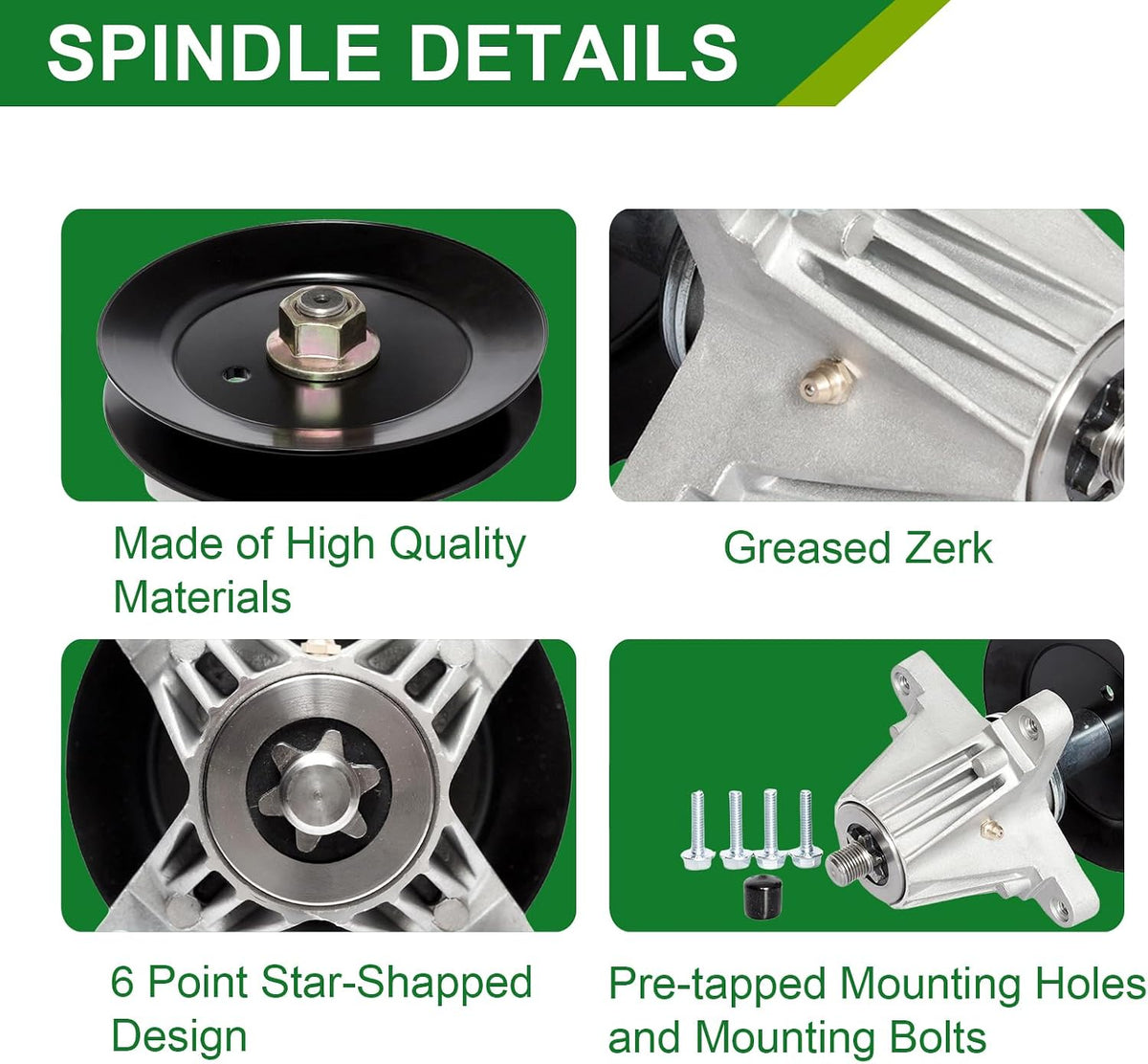 918-06978 618-06978 Spindle for Cub Cadet 54 Inch Deck 1Pack Not S‑shaft