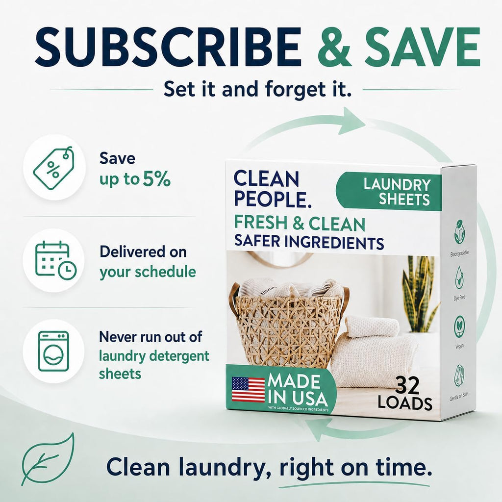 Laundry Detergent Sheets - Laundry Soap - Ultra Concentrated, Recyclable Packaging, Stain Fighting - Fresh Scent, 32