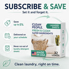 Laundry Detergent Sheets - Laundry Soap - Ultra Concentrated, Recyclable Packaging, Stain Fighting - Fresh Scent, 32