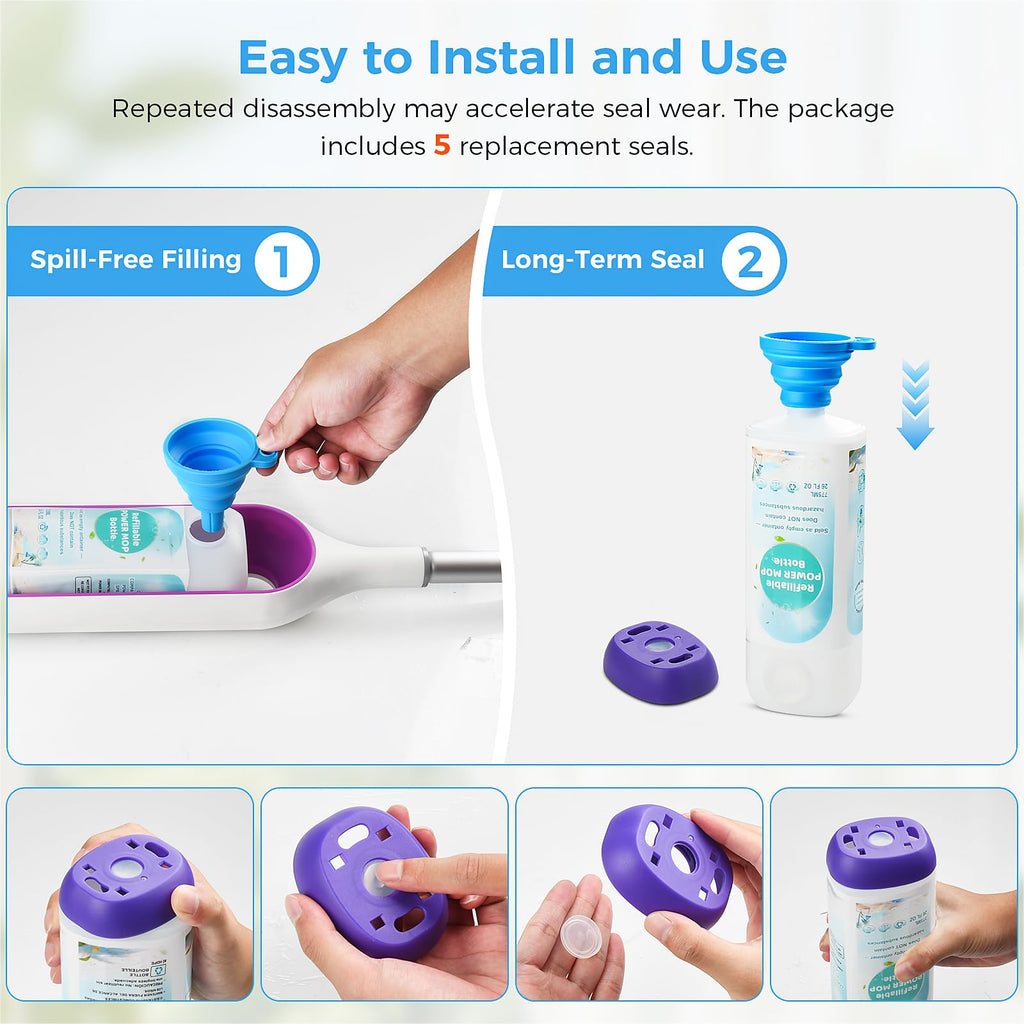 Power Mop Refillable Bottle for Swiffer PowerMop Multi-Surface Mop