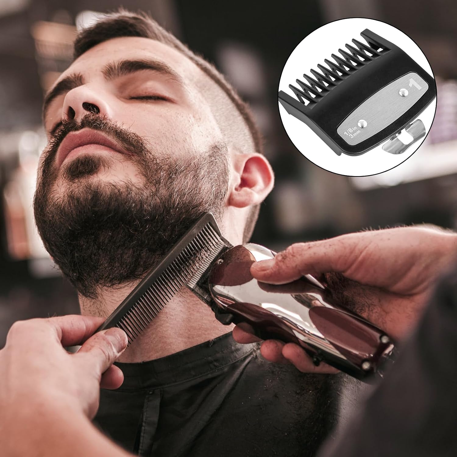 Replacement for Wahl Clipper Guards Set Hair Clipper and Trimmer,Compatible with Wahl 1 Guide Comb Attachment