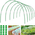 Garden Hoops for Raised Beds, 36pcs (6 Sets of 8ft) Fiberglass Hoops with PVC Coating, DIY Greenhouse Tunnel for Row