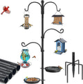 Bird Feeder Pole, Bird Feeding Station 88 Inch Shepherds Hooks for Outdoor Heavy Duty 1 Inch Dia Humming Birds Feeder