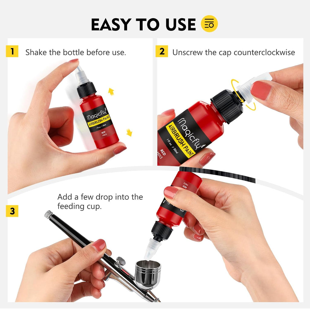 Airbrush Paint, 16 Colorsx30ml Air Brush Paint, Airbrush Paint Set | Fabric Spray Paint, Air Brush Painting Set