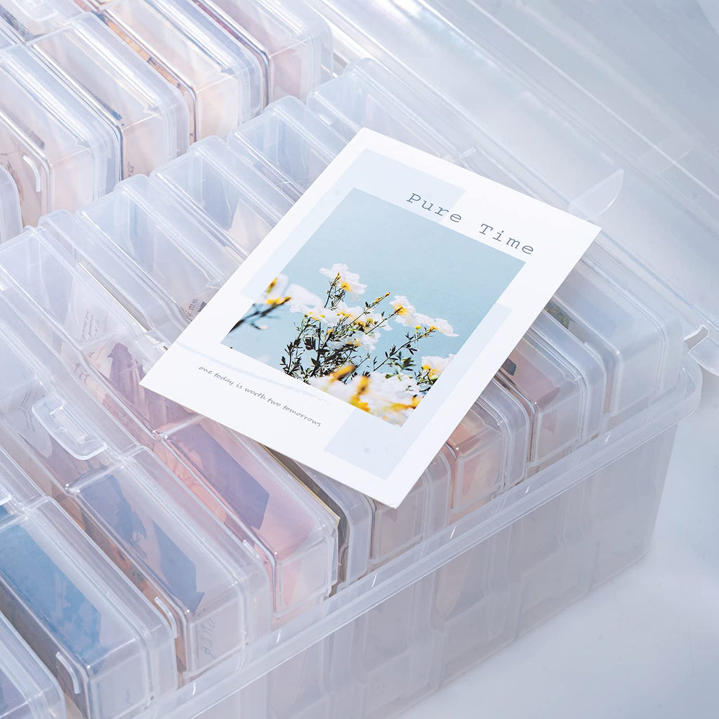 Photo Storage Box and 16 Inner 4" x 6" Photo Storage Containers