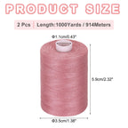 2 Spool Sewing Thread, Pink #471 1000 Yards/Spool