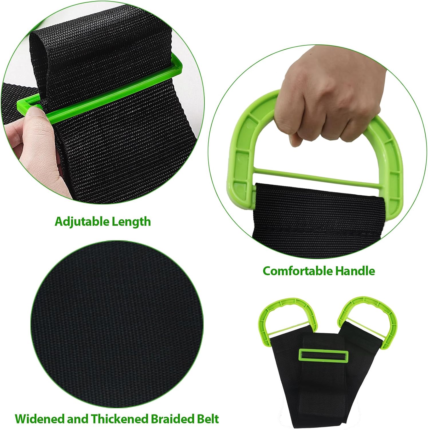 Adjustable Moving Straps, 2Pack 1-Person Handle Moving Lifting Straps for Moving Refrigerator,Furniture, Boxes