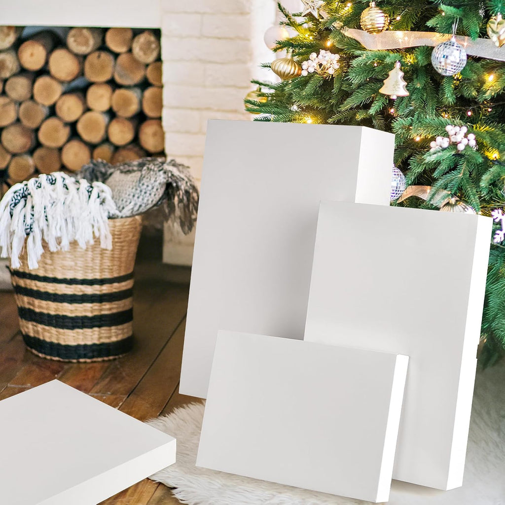 16 Pack White Gift Boxes with Lids, Assorted Sizes