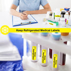 Keep Refrigerated Stickers, Shipping Cold Food Packaging, Warning Labels, and Health clinics, Durable PVC Material