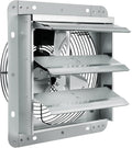 VEVOR 10'' Exhaust Fan, Wall Mounted Attic Fan with Variable Speed, 820 CFM, Automatic Shutter, Ventilation and Cooling, Silver, Fan Only
