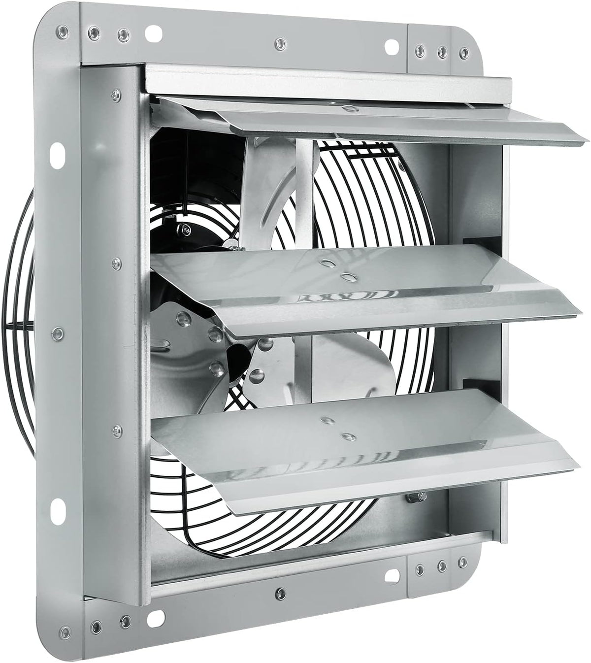 VEVOR 10'' Exhaust Fan, Wall Mounted Attic Fan with Variable Speed, 820 CFM, Automatic Shutter, Ventilation and Cooling, Silver, Fan Only