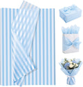 Light Blue Tissue Paper for Gift Bags 20 x 14 Inch Blue Pin Stripe