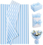 Light Blue Tissue Paper for Gift Bags 20 x 14 Inch Blue Pin Stripe