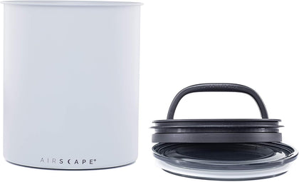 by Planetary Design | 2.2 lbs Coffee Storage | Matte Gray | Plunger Lid Removes Excess Oxygen - Don't Buy airtight