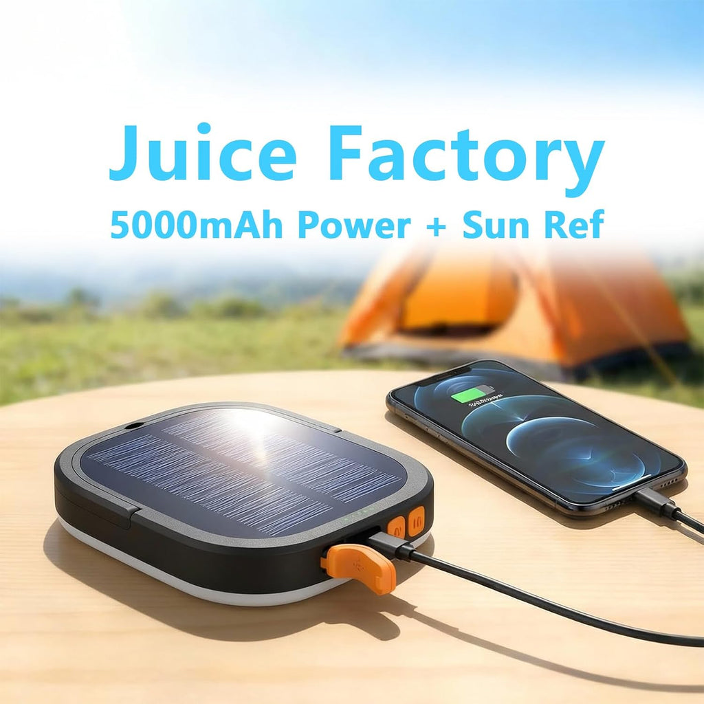 LED Camping Lantern, Solar Lanterns, 5000mAh Rechargeable Light 2000 Lumens 5 Light Modes, IP65 Waterproof with USB