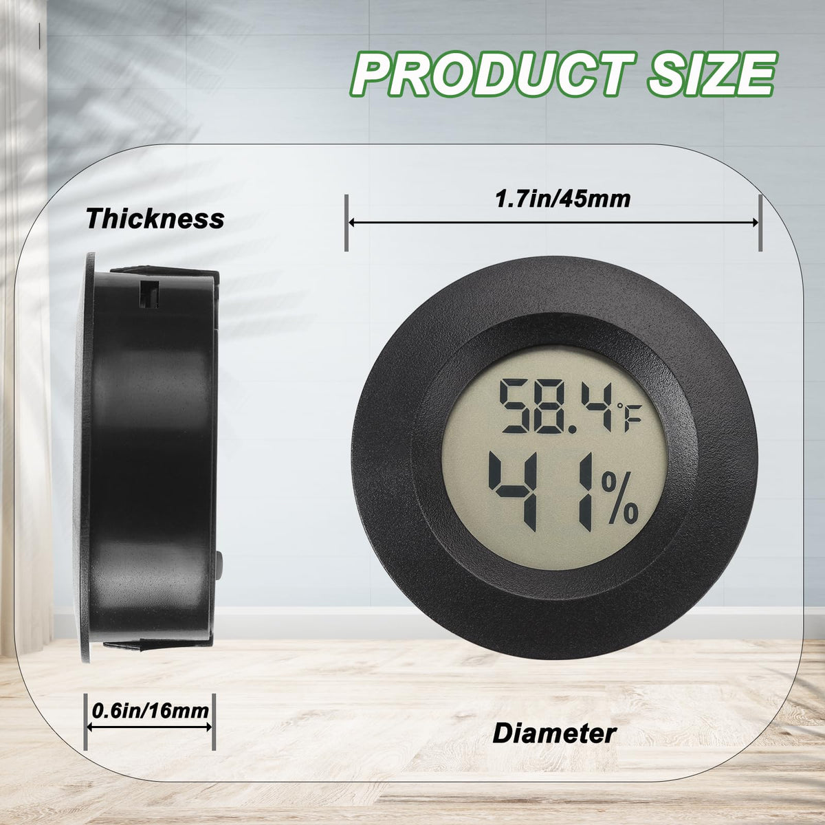 Serundo Auto Digital Hygrometer Thermometer Room Indoor Thermometer 6 Pack