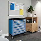 7-Drawer Rolling Tool Chest with Wheels,Locks,Blue Tool Cabinet