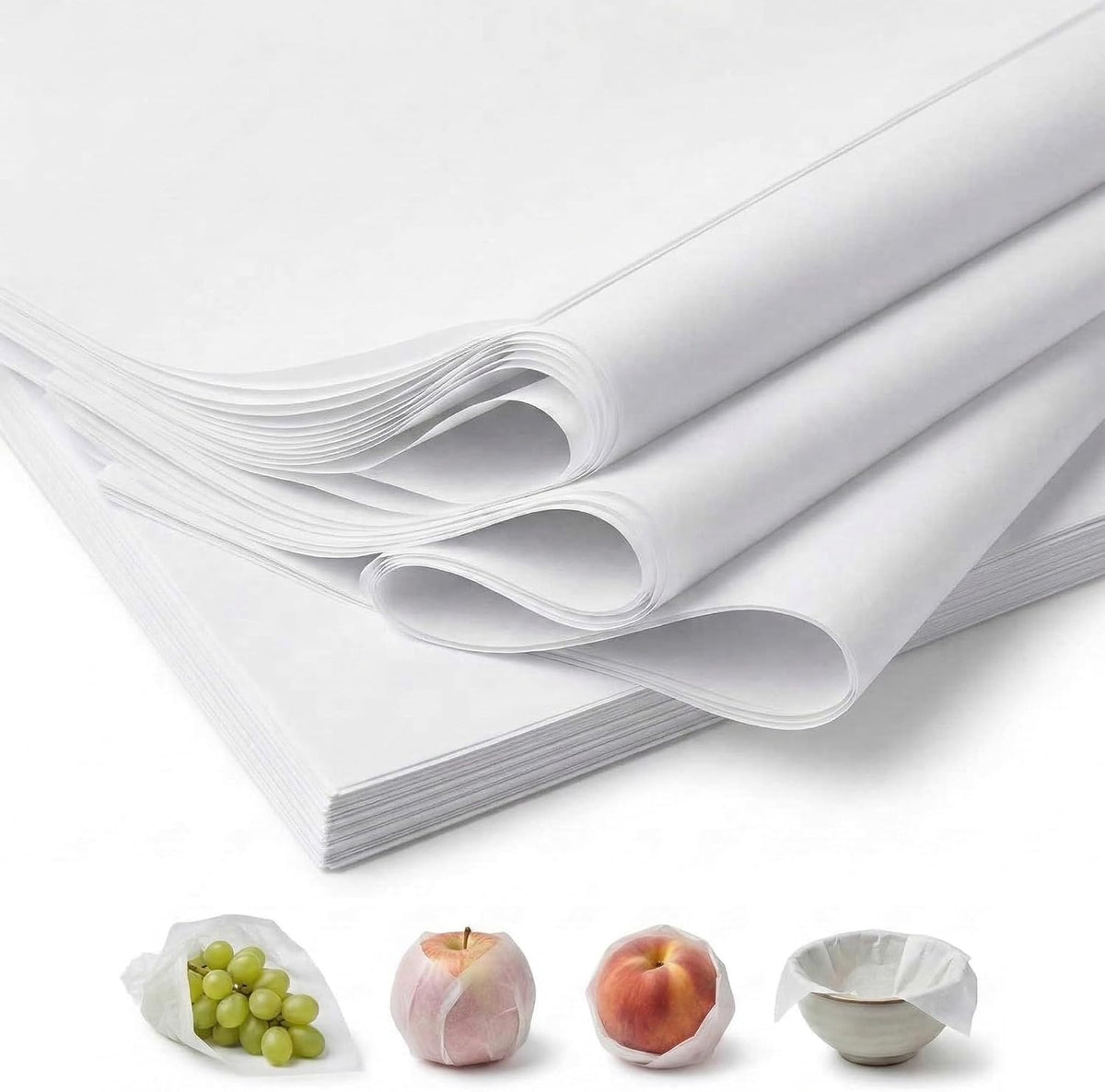 50 Sheets White Tissue Paper, 24 x 36 Inch, Acid-Free Tissue Paper