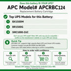 APC Genuine UPS Replacement Battery APCRBC124 for BX1500M, SMC1000-2UC