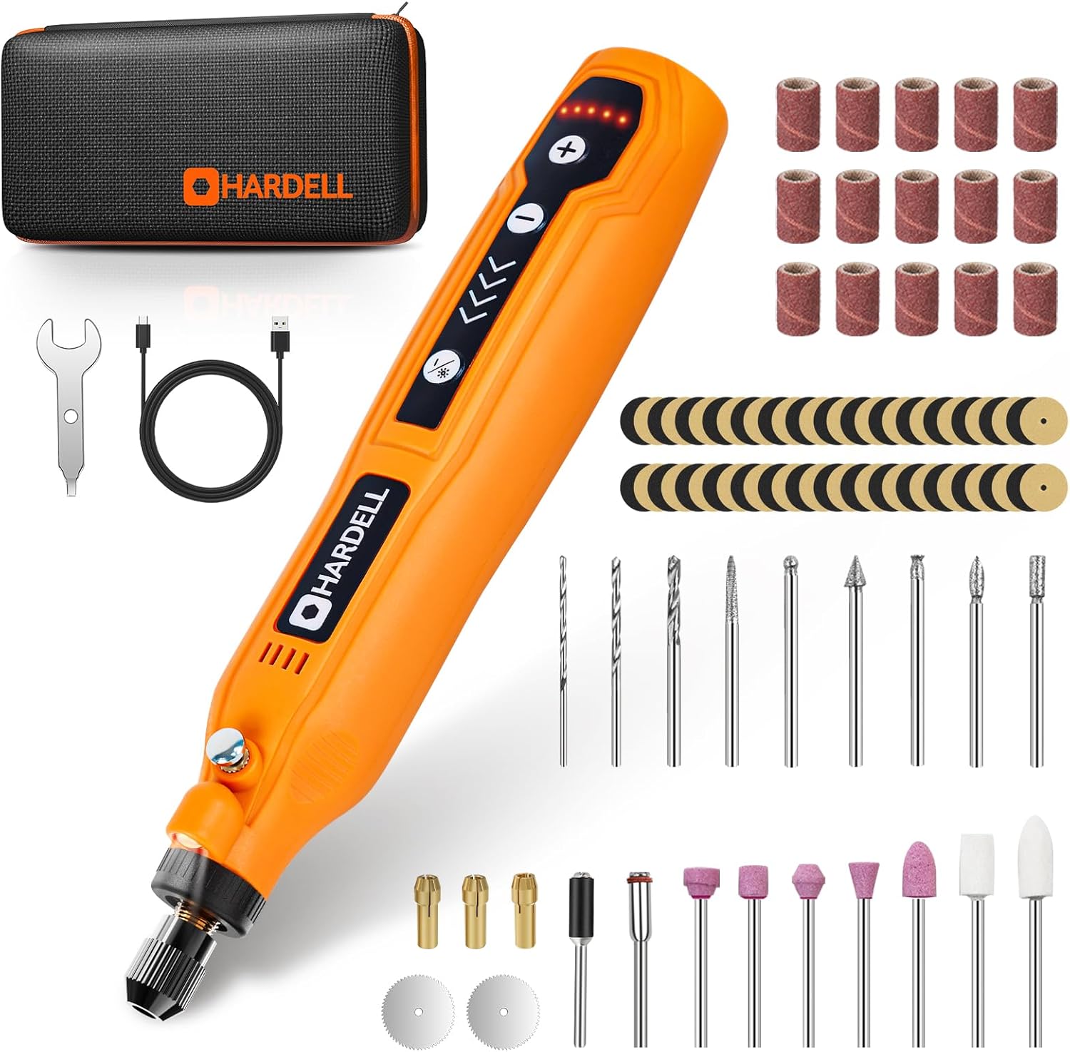 Mini Cordless Rotary Tool, 5-Speed and USB Charging Rotary Tool Kit with 69 Accessories, Multi-Purpose 3.7V Power