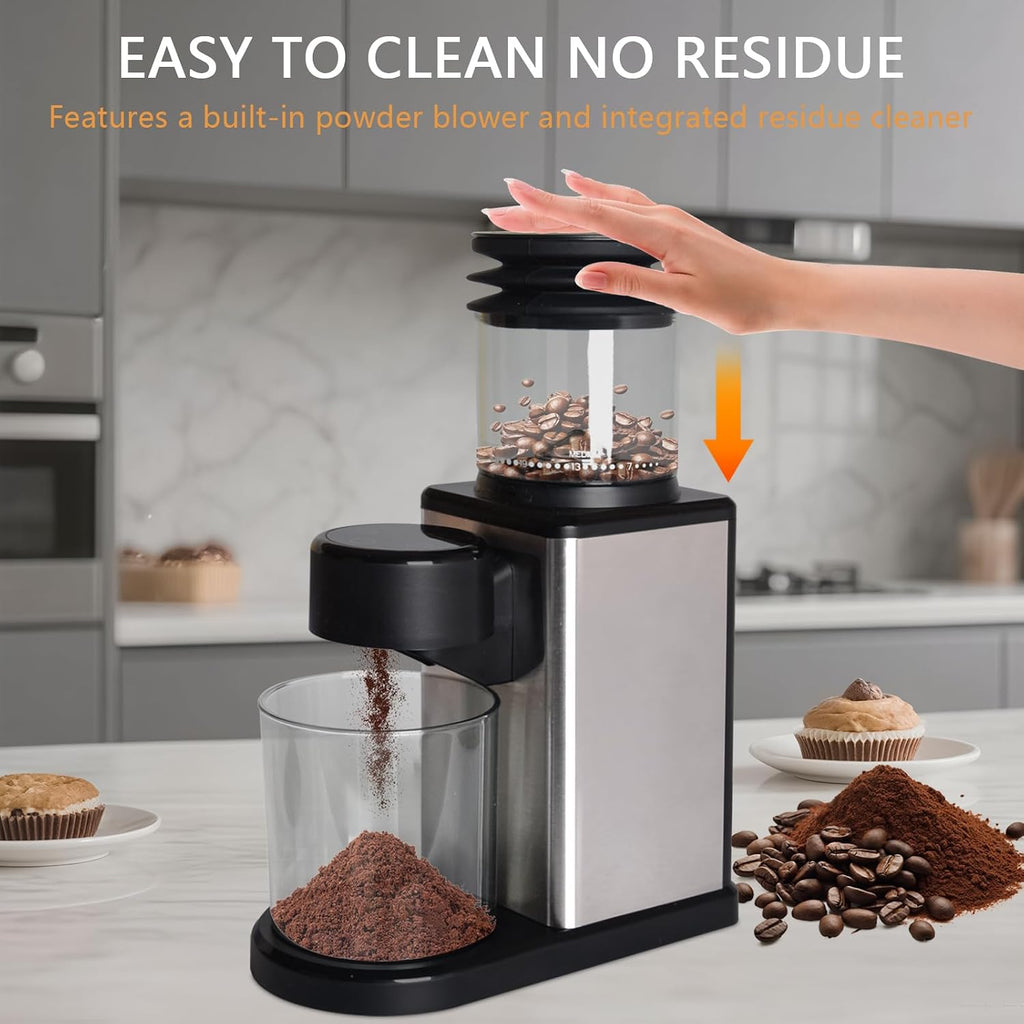 Electric Coffee Grinder for Home & Office: Smart Conical Burr coffee grinder with 25 Precision Grind Settings & 120g