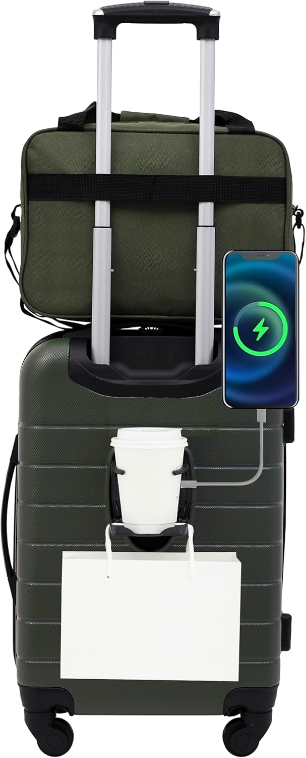 Smart Spinner Hardside Luggage, 2 Piece Set, Deep Depths