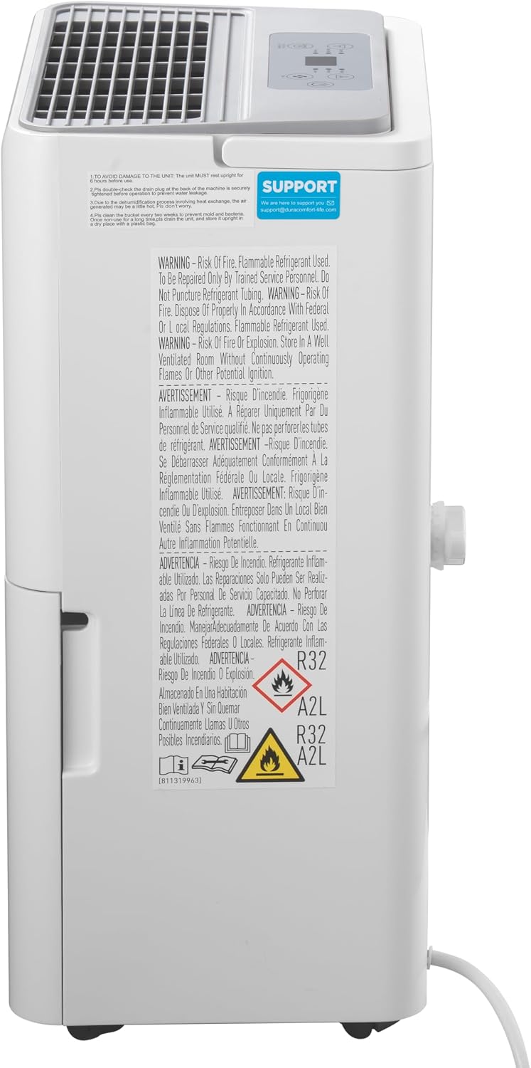 25Pint Dehumidifier for Basement up to 2500 Sq.Ft, Energy Star Dehumidifier for Home, Portable Dehumidifier with
