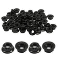 M5/0.8mm Serrated Flange Hex Nuts, Black, 50Pcs