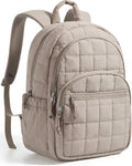 College Laptop Backpack, Travel Backpack for Women, Quilted Casual Daypack, Water-Resistant Bookbag for 15.6 Inch