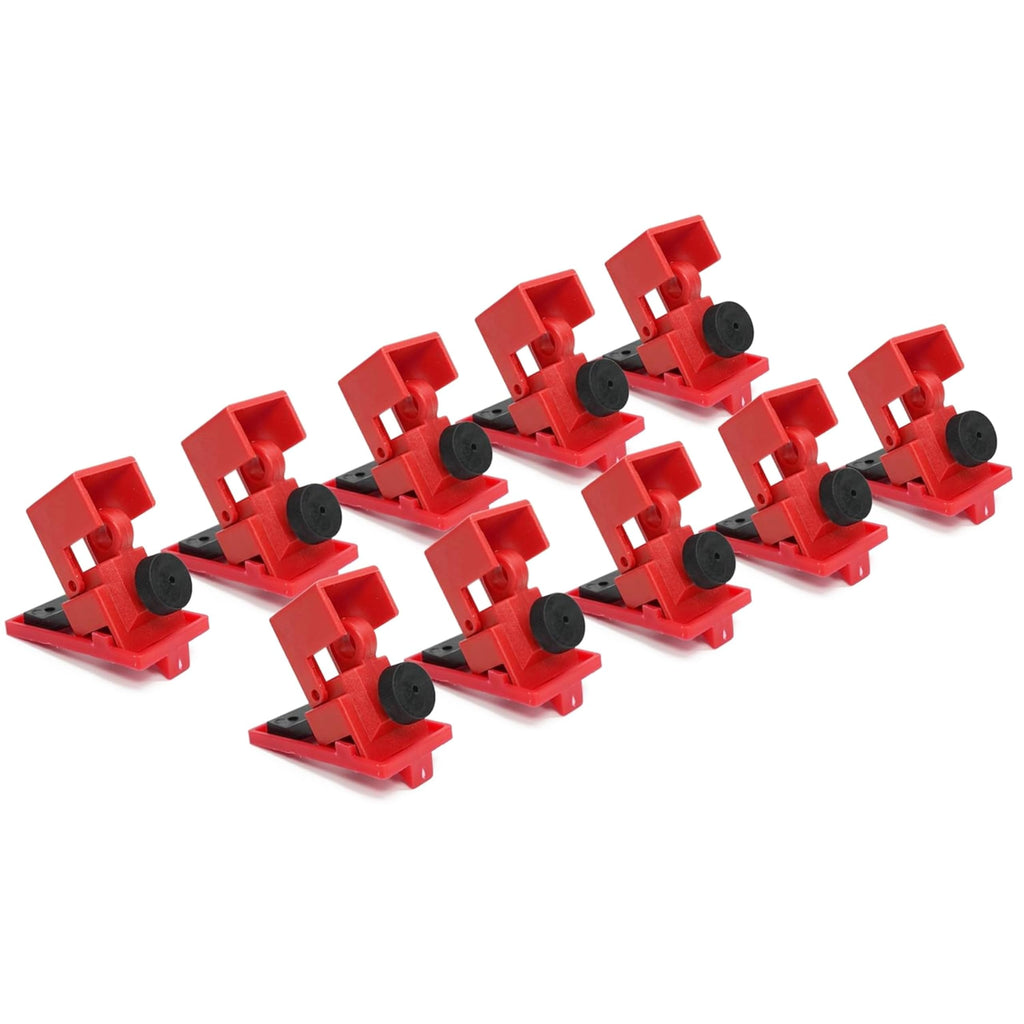 TRADESAFE Circuit Breaker Lockout, 10 Pack Single Pole Breaker Lock, Medium