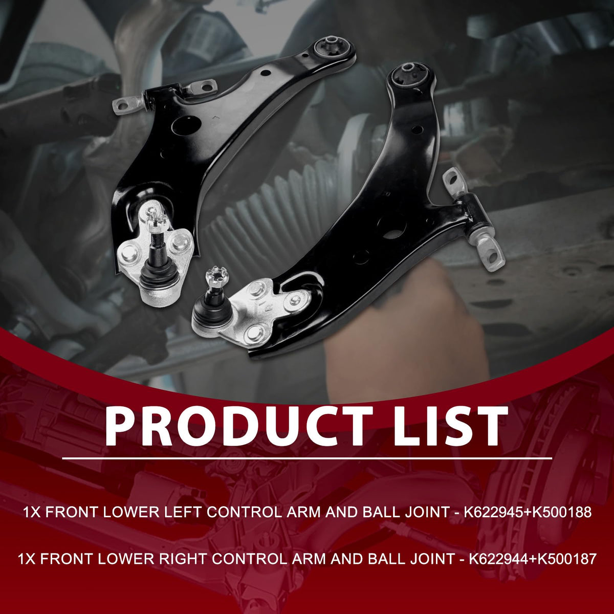 Frenzybro Front Lower Control Arm Suspension Kit with Ball Joint