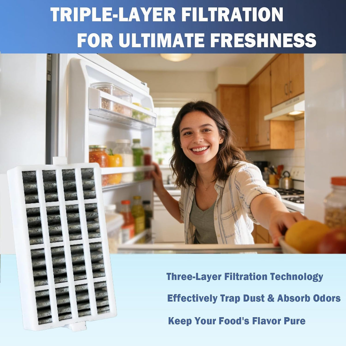 Refrigerator Air Filter Fit for KRFF577KPS03, KRFF577KPS01, KRFF577KBS01