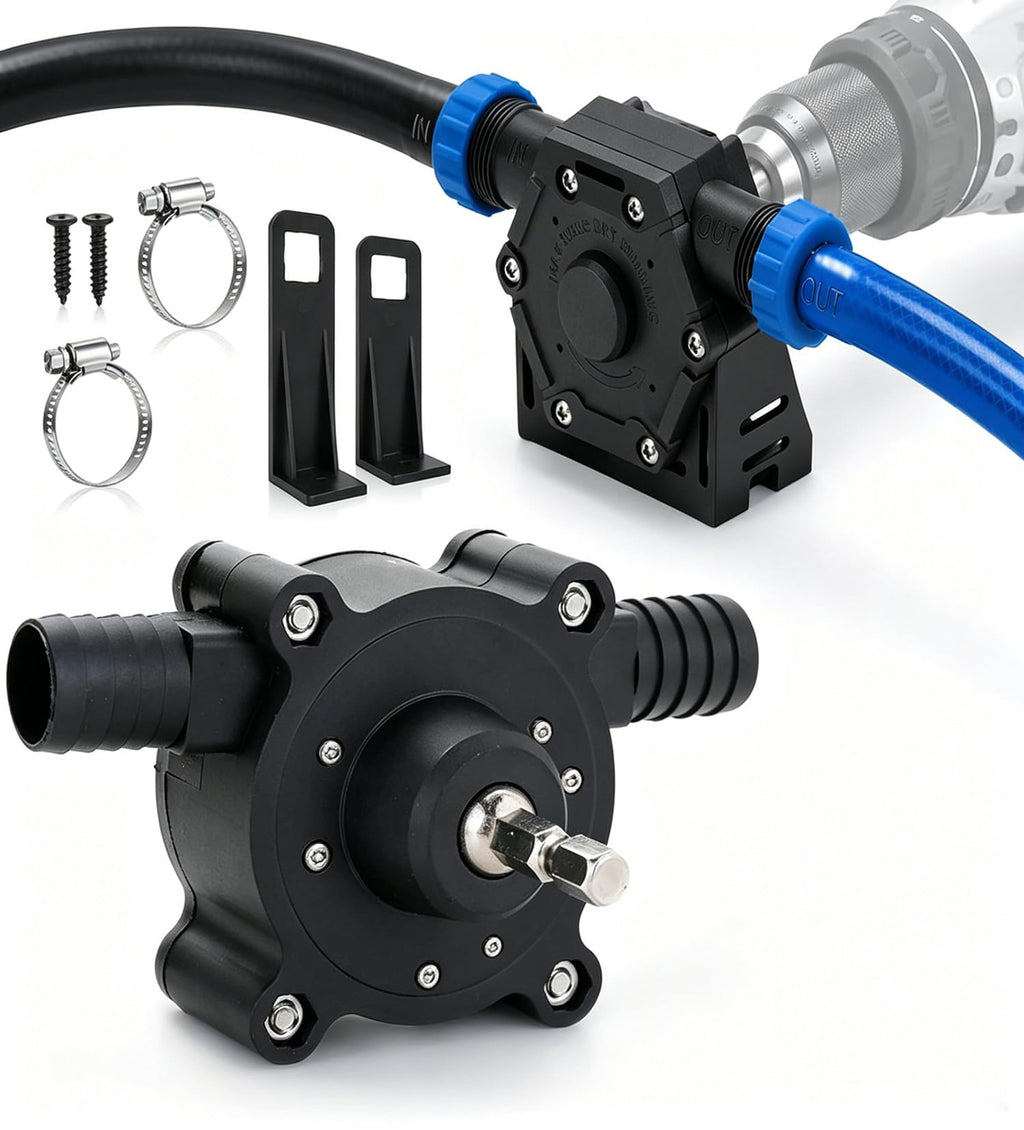 Portable Drill Pump,Self Priming Liquid Transfer Drill Pump for Water