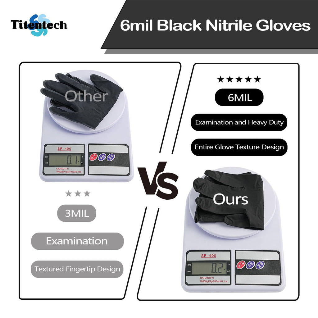 Nitrile Exam Gloves 6Mil Disposable Glove Food Grade 120PCs Small