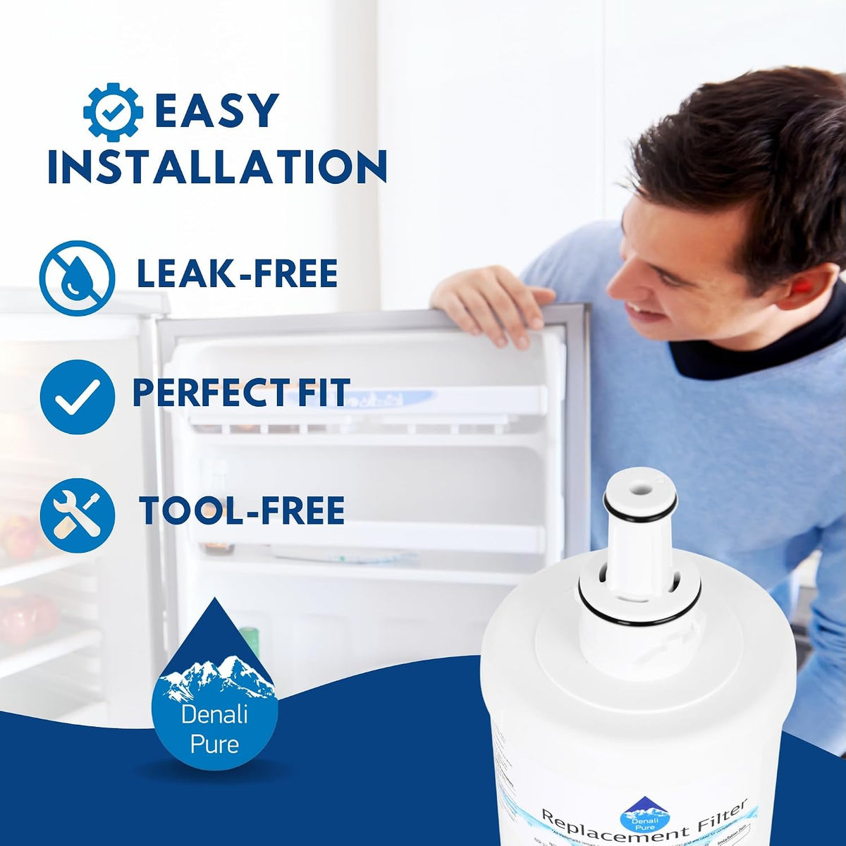 3-Pack Replacement for Samsung RF266ABRS/XAA Refrigerator Water Filter