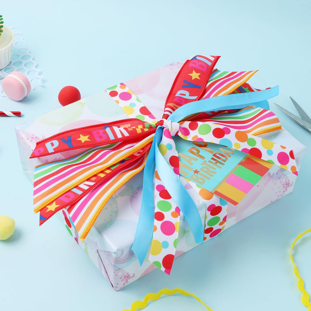 Happy Birthday Ribbon Wired, 30 Yards