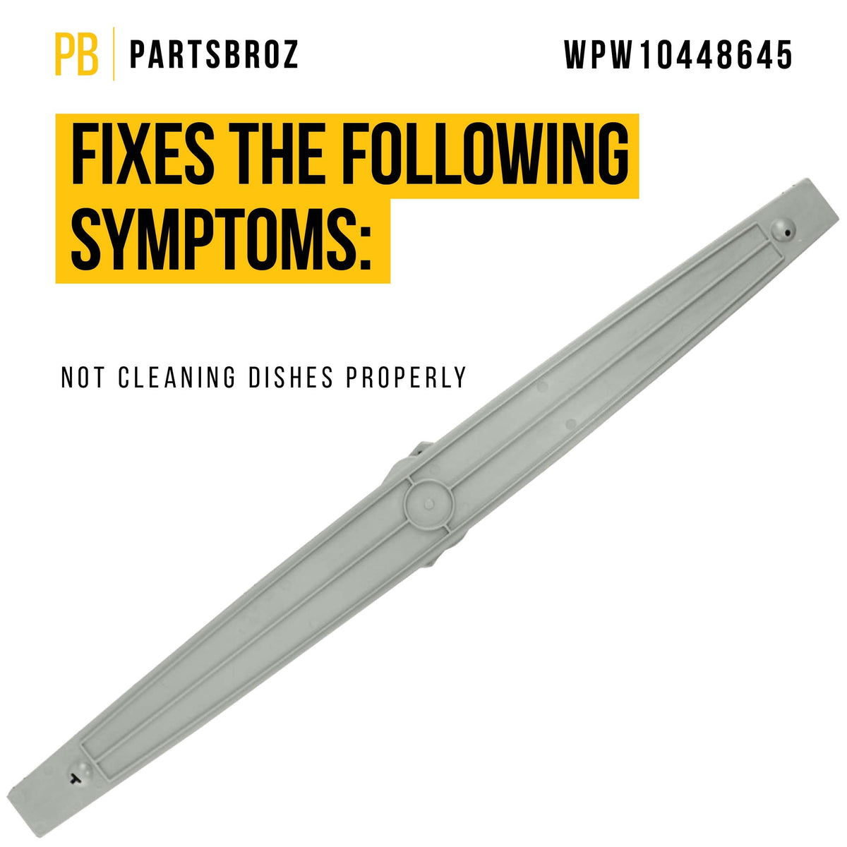 Dishwasher Middle Spray Arm for KitchenAid KDTM384ESS2