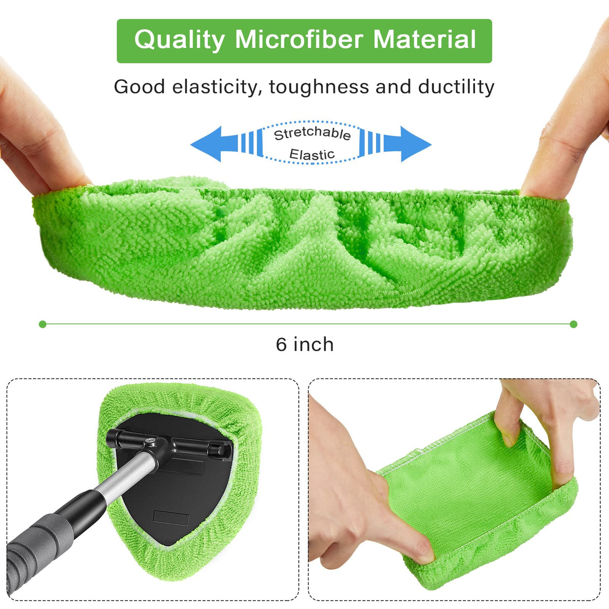 20 Pack Microfiber Windshield Pads for Car Window, 4 Colors
