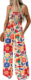 Women's Loose Overalls Jumpsuits One Piece Sleeveless Rompers