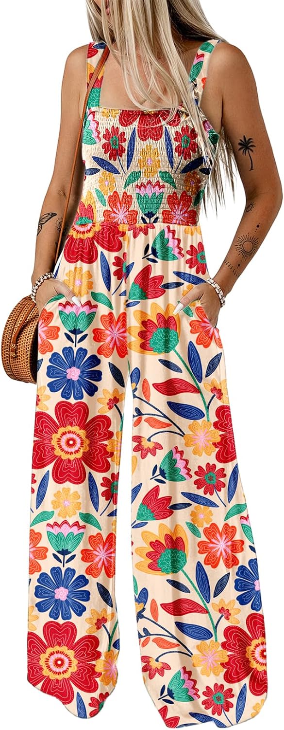 Women's Loose Overalls Jumpsuits One Piece Sleeveless Rompers