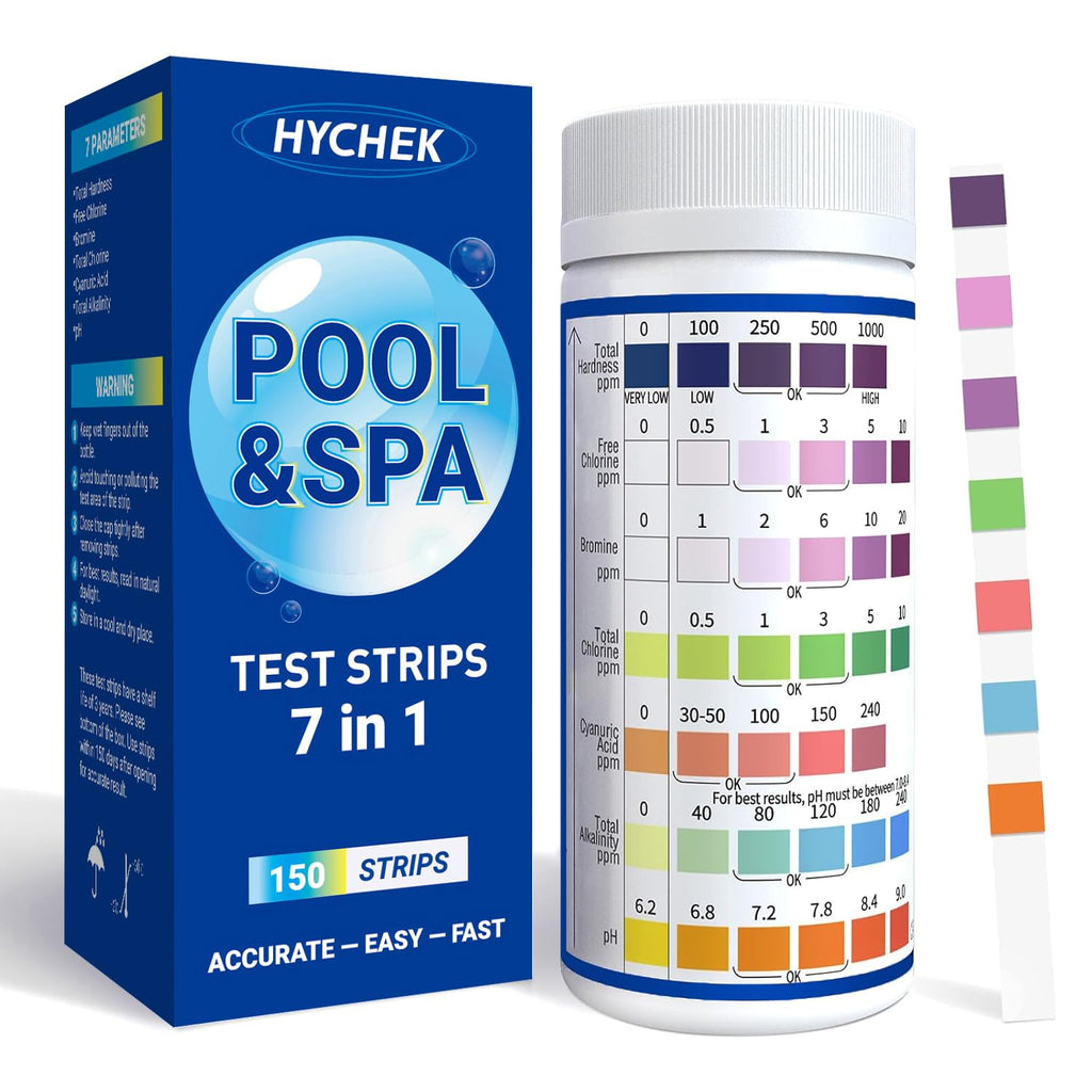 7 in 1 Accurate Pool Test Strips, 150-Count Hot Tub & Spa Test Strip