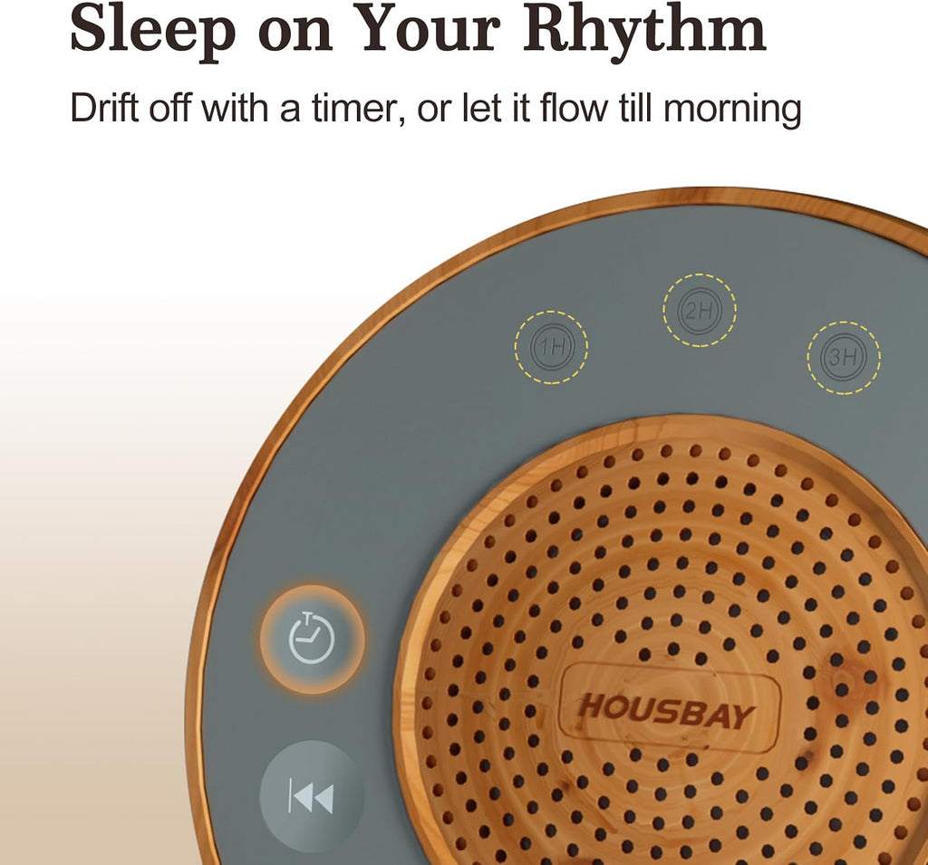 White Noise Machine with 31 Soothing Sounds, 5W Loud Stereo Sound, Auto-Off Timer, Adjustable Volume, Sleep Sound