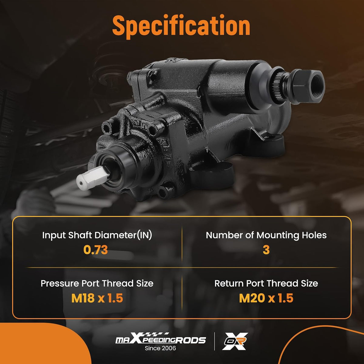 maXpeedingrods 27-7616 Complete Power Steering Gear Box Gearbox Assembly