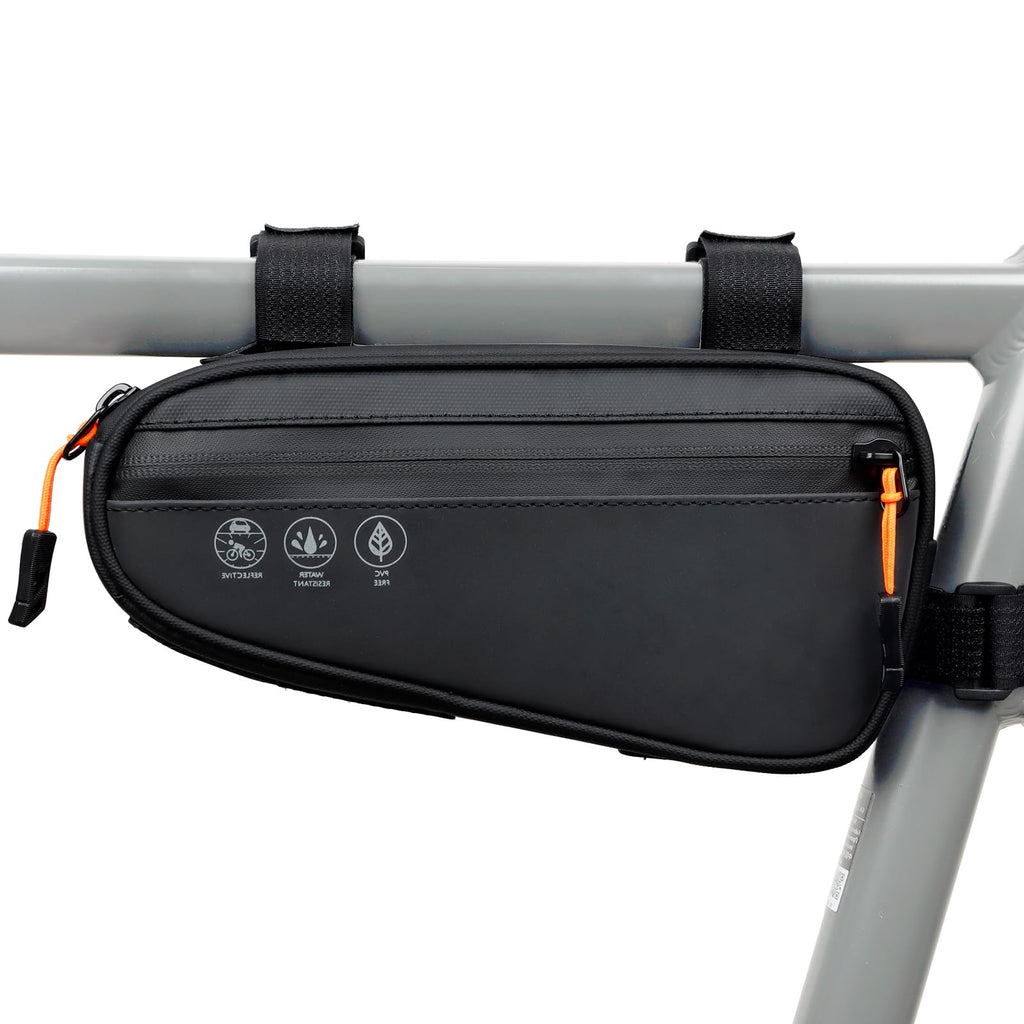 Bike Frame Bag, Waterproof Storage Pouch with Side Pockets