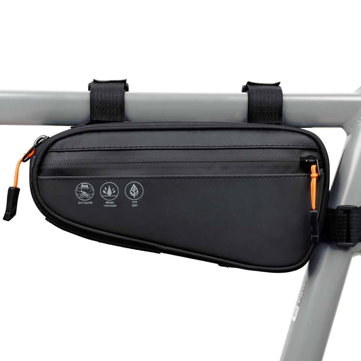 Bike Frame Bag, Waterproof Storage Pouch with Side Pockets